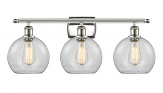 Athens - 3 Light - 28 inch - Polished Nickel - Bath Vanity Light (3442|516-3W-PN-G122C-8CL)