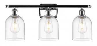 Bella - 3 Light - 26 inch - Polished Chrome - Bath Vanity Light (3442|516-3W-PC-G558-6CL)
