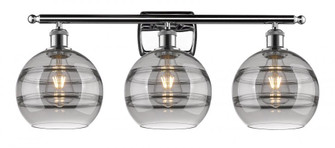 Rochester - 3 Light - 28 inch - Polished Chrome - Bath Vanity Light (3442|516-3W-PC-G556-8SM)