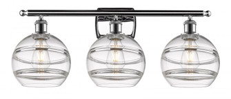 Rochester - 3 Light - 28 inch - Polished Chrome - Bath Vanity Light (3442|516-3W-PC-G556-8CL)