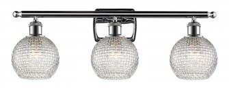Athens - 3 Light - 26 inch - Polished Chrome - Bath Vanity Light (3442|516-3W-PC-G122C-6CL)