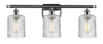 Cobbleskill - 3 Light - 25 inch - Polished Chrome - Bath Vanity Light (3442|516-3W-PC-G112C-5CL)