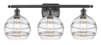 Rochester - 3 Light - 28 inch - Oil Rubbed Bronze - Bath Vanity Light (3442|516-3W-OB-G556-8CL)