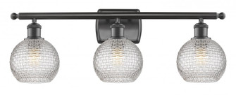 Athens - 3 Light - 26 inch - Oil Rubbed Bronze - Bath Vanity Light (3442|516-3W-OB-G122C-6CL)