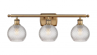 Athens - 3 Light - 26 inch - Brushed Brass - Bath Vanity Light (3442|516-3W-BB-G122C-6CL)