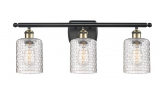 Cobbleskill - 3 Light - 25 inch - Black Antique Brass - Bath Vanity Light (3442|516-3W-BAB-G112C-5CL)