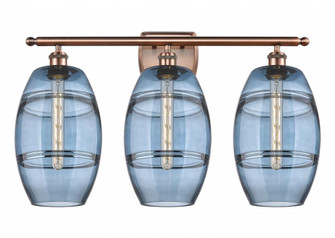 Vaz - 3 Light - 28 inch - Antique Copper - Bath Vanity Light (3442|516-3W-AC-G557-8BL)