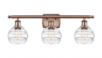 Rochester - 3 Light - 26 inch - Antique Copper - Bath Vanity Light (3442|516-3W-AC-G556-6CL)