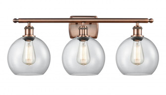 Athens - 3 Light - 28 inch - Antique Copper - Bath Vanity Light (3442|516-3W-AC-G122C-8CL)