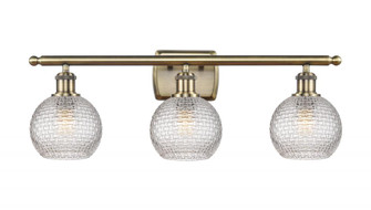 Athens - 3 Light - 26 inch - Antique Brass - Bath Vanity Light (3442|516-3W-AB-G122C-6CL)