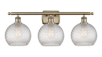 Athens - 3 Light - 28 inch - Antique Brass - Bath Vanity Light (3442|516-3W-AB-G122C-8CL)