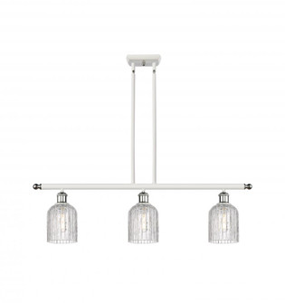 Bridal Veil - 3 Light - 36 inch - White Polished Chrome - Stem hung - Island Light (3442|516-3I-WPC-G559-5CL)