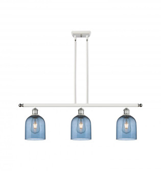 Bella - 3 Light - 36 inch - White Polished Chrome - Stem hung - Island Light (3442|516-3I-WPC-G558-6BL)
