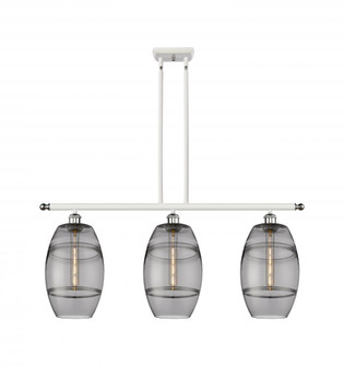 Vaz - 3 Light - 36 inch - White Polished Chrome - Stem hung - Island Light (3442|516-3I-WPC-G557-8SM)