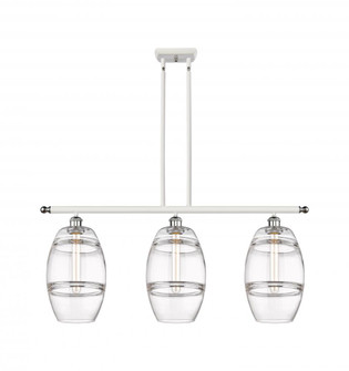 Vaz - 3 Light - 36 inch - White Polished Chrome - Stem hung - Island Light (3442|516-3I-WPC-G557-8CL)