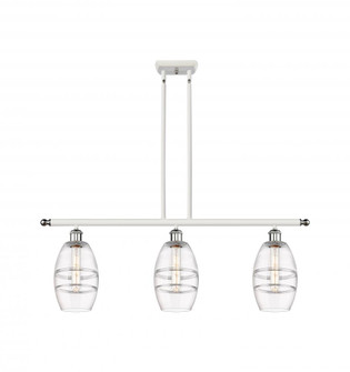 Vaz - 3 Light - 36 inch - White Polished Chrome - Stem hung - Island Light (3442|516-3I-WPC-G557-6CL)