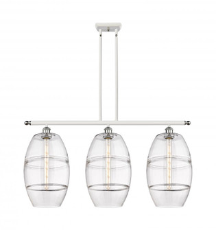 Vaz - 3 Light - 37 inch - White Polished Chrome - Stem hung - Island Light (3442|516-3I-WPC-G557-10CL)