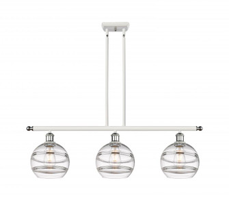 Rochester - 3 Light - 36 inch - White Polished Chrome - Cord hung - Island Light (3442|516-3I-WPC-G556-8CL)