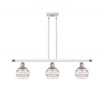 Rochester - 3 Light - 36 inch - White Polished Chrome - Cord hung - Island Light (3442|516-3I-WPC-G556-6CL)