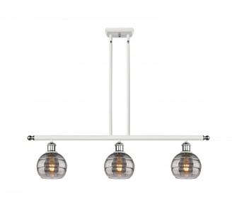 Rochester - 3 Light - 36 inch - White Polished Chrome - Stem hung - Island Light (3442|516-3I-WPC-G556-6SM)