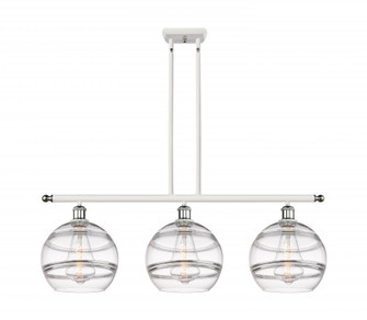 Rochester - 3 Light - 37 inch - White Polished Chrome - Cord hung - Island Light (3442|516-3I-WPC-G556-10CL)