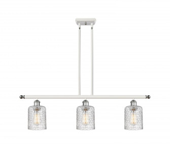 Cobbleskill - 3 Light - 36 inch - White Polished Chrome - Cord hung - Island Light (3442|516-3I-WPC-G112C-5CL)