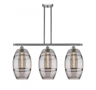 Vaz - 3 Light - 37 inch - Brushed Satin Nickel - Stem hung - Island Light (3442|516-3I-SN-G557-10SM)