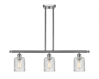 Cobbleskill - 3 Light - 36 inch - Brushed Satin Nickel - Stem hung - Island Light (3442|516-3I-SN-G112C-5CL)