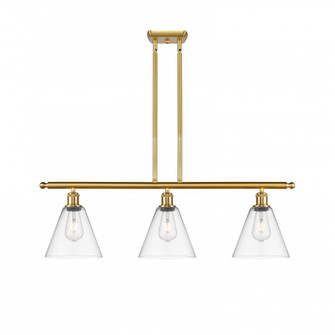Berkshire - 3 Light - 36 inch - Satin Gold - Stem hung - Island Light (3442|516-3I-SG-GBC-82)