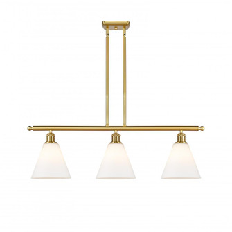 Berkshire - 3 Light - 36 inch - Satin Gold - Stem hung - Island Light (3442|516-3I-SG-GBC-81-LED)
