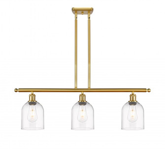 Bella - 3 Light - 36 inch - Satin Gold - Stem hung - Island Light (3442|516-3I-SG-G558-6CL)