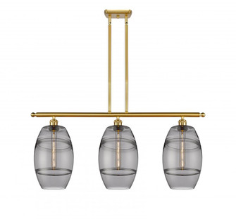 Vaz - 3 Light - 36 inch - Satin Gold - Stem hung - Island Light (3442|516-3I-SG-G557-8SM)