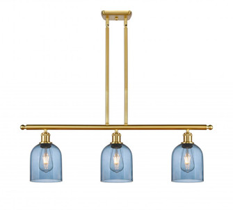 Bella - 3 Light - 36 inch - Satin Gold - Cord hung - Island Light (3442|516-3I-SG-G558-6BL)