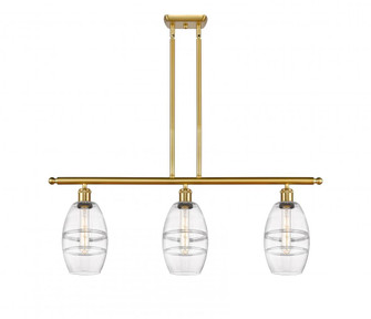Vaz - 3 Light - 36 inch - Satin Gold - Stem hung - Island Light (3442|516-3I-SG-G557-6CL)