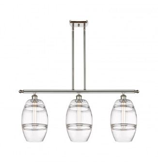 Vaz - 3 Light - 36 inch - Polished Nickel - Cord hung - Island Light (3442|516-3I-PN-G557-8CL)