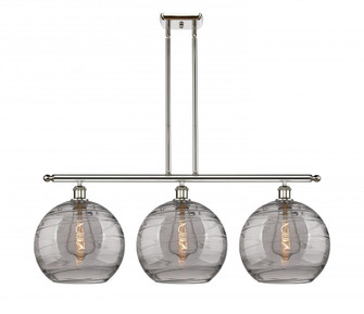 Athens Deco Swirl - 3 Light - 39 inch - Polished Nickel - Cord hung - Island Light (3442|516-3I-PN-G1213-12SM)