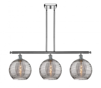 Athens Deco Swirl - 3 Light - 37 inch - Polished Chrome - Stem hung - Island Light (3442|516-3I-PC-G1213-10SM)