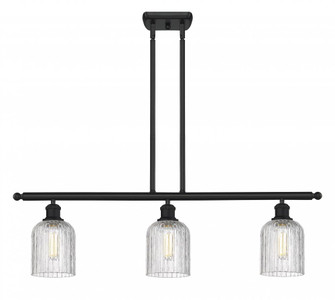 Bridal Veil - 3 Light - 36 inch - Matte Black - Stem hung - Island Light (3442|516-3I-BK-G559-5CL)