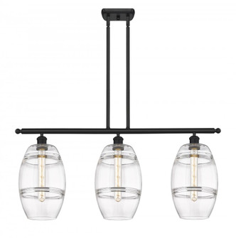 Vaz - 3 Light - 36 inch - Matte Black - Stem hung - Island Light (3442|516-3I-BK-G557-8CL)