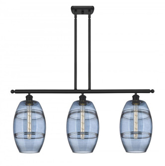 Vaz - 3 Light - 36 inch - Matte Black - Cord hung - Island Light (3442|516-3I-BK-G557-8BL)