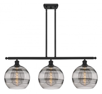 Rochester - 3 Light - 37 inch - Matte Black - Cord hung - Island Light (3442|516-3I-BK-G556-10SM)