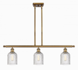 Bridal Veil - 3 Light - 36 inch - Brushed Brass - Stem hung - Island Light (3442|516-3I-BB-G559-5CL)