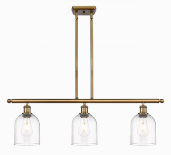Bella - 3 Light - 36 inch - Brushed Brass - Stem hung - Island Light (3442|516-3I-BB-G558-6CL)