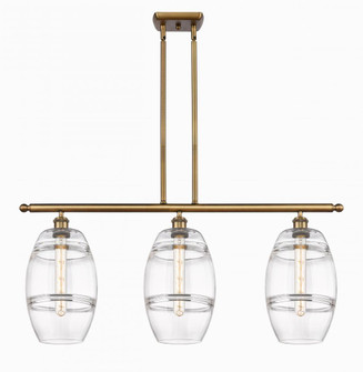 Vaz - 3 Light - 36 inch - Brushed Brass - Stem hung - Island Light (3442|516-3I-BB-G557-8CL)