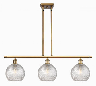 Athens - 3 Light - 36 inch - Brushed Brass - Stem hung - Island Light (3442|516-3I-BB-G122C-8CL)