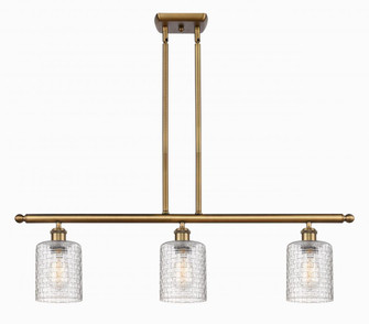 Cobbleskill - 3 Light - 36 inch - Brushed Brass - Stem hung - Island Light (3442|516-3I-BB-G112C-5CL)