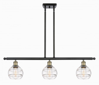 Rochester - 3 Light - 36 inch - Black Antique Brass - Stem hung - Island Light (3442|516-3I-BAB-G556-6CL)