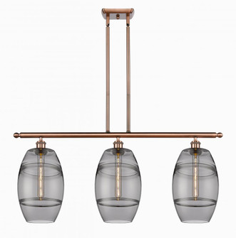 Vaz - 3 Light - 36 inch - Antique Copper - Stem hung - Island Light (3442|516-3I-AC-G557-8SM)