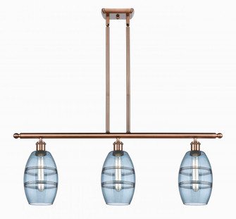 Vaz - 3 Light - 36 inch - Antique Copper - Stem hung - Island Light (3442|516-3I-AC-G557-6BL)