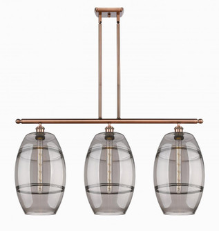 Vaz - 3 Light - 37 inch - Antique Copper - Stem hung - Island Light (3442|516-3I-AC-G557-10SM)